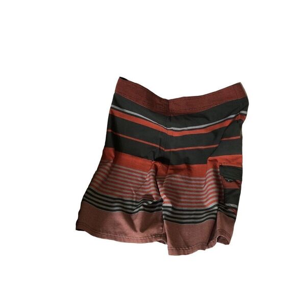 Ocean Current Men's Multi Colored Striped Drawstring Swimwear Board Shorts Size - Picture 2 of 7